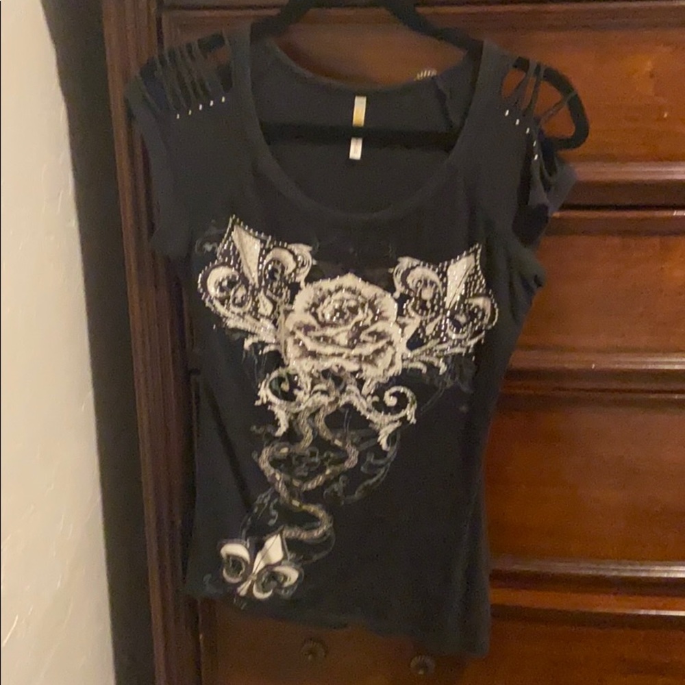 Ocasion Black Rose Shirt